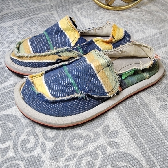Sanuk Lil Donny Canvas Slip on Loafers Size 10 - Picture 5 of 16